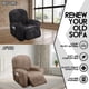 thumbnail image 5 of Funda reclinable ULTICOR para 1 asiento, terciopelo elástico, color arena, 5 of 7