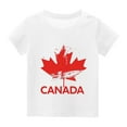 thumbnail image 3 of AJTQTH Tees for Girls Boys Happy Canada Day Unisex Tshirts Short-Sleeve Crewneck Maple Novelty Printed Tops Shirts Blouses Outfits Summer Casual Clothes for Holiday Gift White 7 Years, 3 of 3