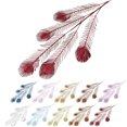 thumbnail image 2 of Coofit 2PCS Artificial Flower Lifelike Peacock Tail Fake Plant Fake Flower for Wedding, 2 of 6