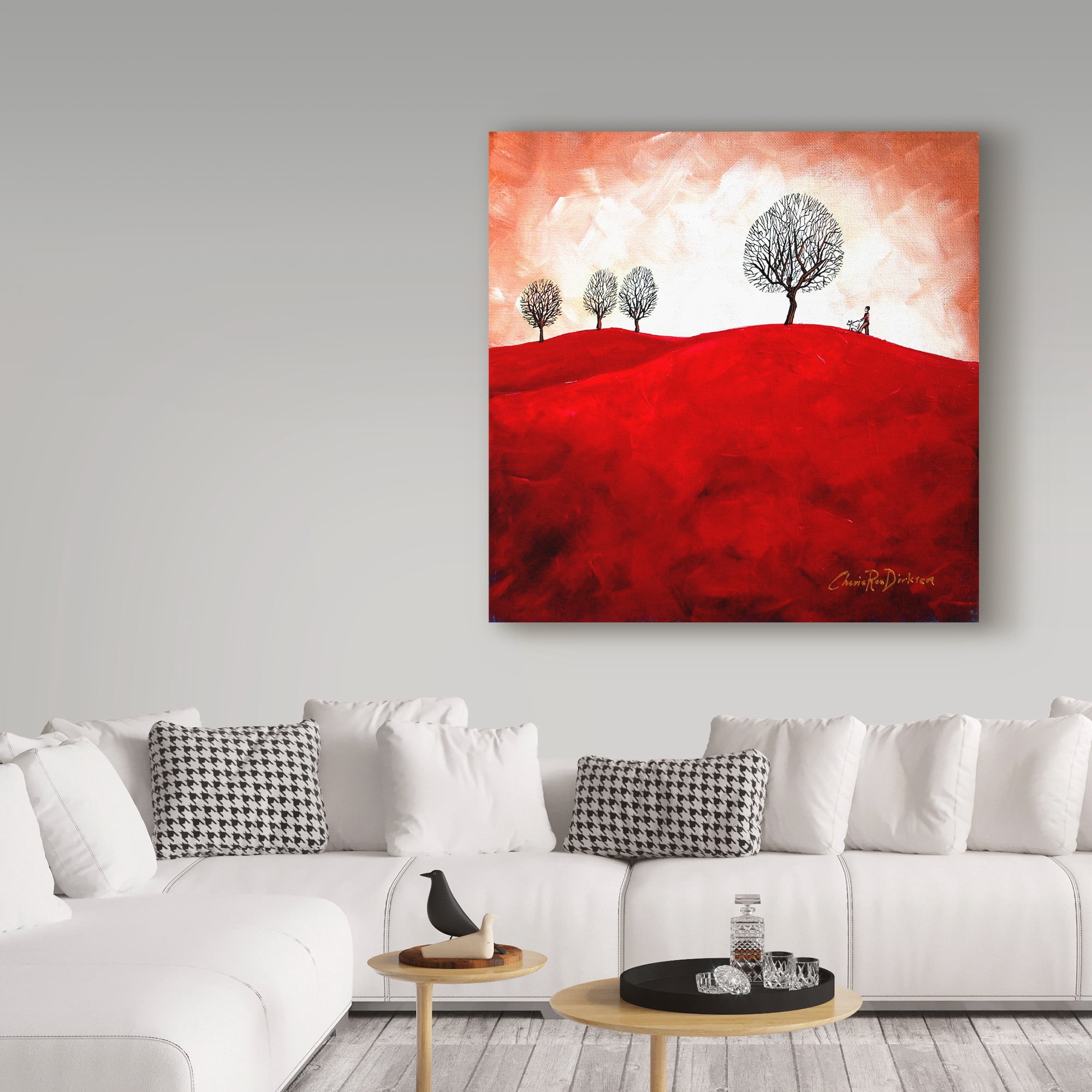 Trademark Fine Art 'Walking The Dog In Red Hills' Canvas Art by Cherie Roe Dirksen