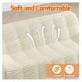 thumbnail image 4 of 3-Seater Sofa in a Box, 75” Corduroy Beige Floor Sofa Couch with Memory Foam for Bedroom, Apartment, Comfy Upholstered Foam Couch Sofa, No Assembly Require 75" L, 4 of 5