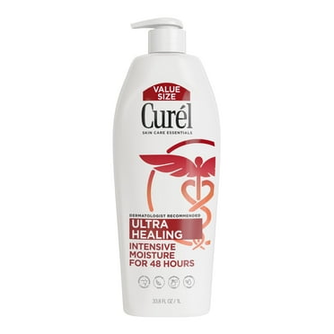 Curel Ultra Healing Body Lotion, Extra-Dry Sensitive Skin Moisturizer, Fragrance-Free, 33.8 fl oz