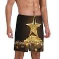 thumbnail image 2 of Sikiie Golden Glitter And Light Mens Pajama Shorts, Lounge Pant, Men's shorts，Sleep Pj Shorts for Men-4X-Large, 2 of 6
