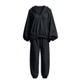 thumbnail image 5 of Gamivast 2 Piece Tracksuit Set for Women Hooded Long Sleeve Pullover and Jogger Pants with Elastic Cuffs Relaxed Fit Lounge Outfit Black XL, 5 of 5
