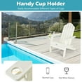 thumbnail image 3 of Patiojoy Folding Adirondack Chair Outdoor Adirondack Chair Weather Resistant Lounger for Backyard Porch Poolside White, 3 of 8