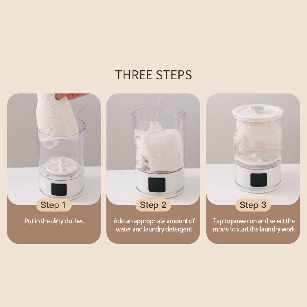 Underwear Washing Machine Rechargeable Small Portable Machine Underwear Baby Clothes Lightweight for Apartment