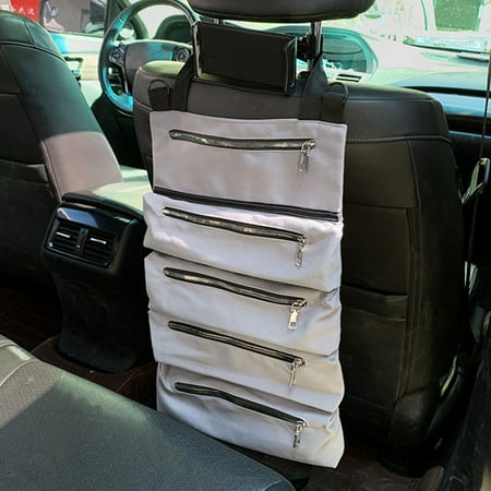 

Zoomarlous Super Tool Roll Up Bag for Car With 5 Zipper Up Small Bag Suspension Canvas Storage Pouch Auto Inner Accessory New