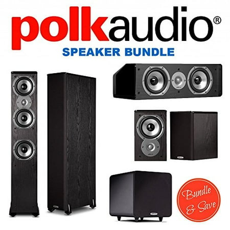 Black Polk Audio Tsi100 Bookshelf Speakers Pair Black Polk