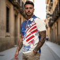 thumbnail image 3 of Yuyamidu Couple Matching Shirt & Tank Top His and Hers Golf Shirts 250 Years USA Flag Mens Short Sleeve Shirts Quick Dry Sleeveless Tennis Shirt for Women, Men's M, 3 of 6