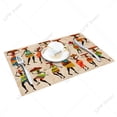 thumbnail image 2 of 4/6pcs Set Table Mats Ethnic African Women Printed Cotton Linen Table Napkin Kitchen Accessories Home Party rative Placemats, 2 of 6