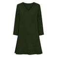 thumbnail image 6 of Mittory Women's Plus Size 3/4 Sleeve Blouse - V-Neck Loose Fit Flowy Top for Dressy Casual Wear, 6 of 6