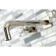 thumbnail image 4 of Kingston Brass KS6026BX Metropolitan Two-Handle Wall Mount Roman Tub Faucet, Polished Nickel, 4 of 7