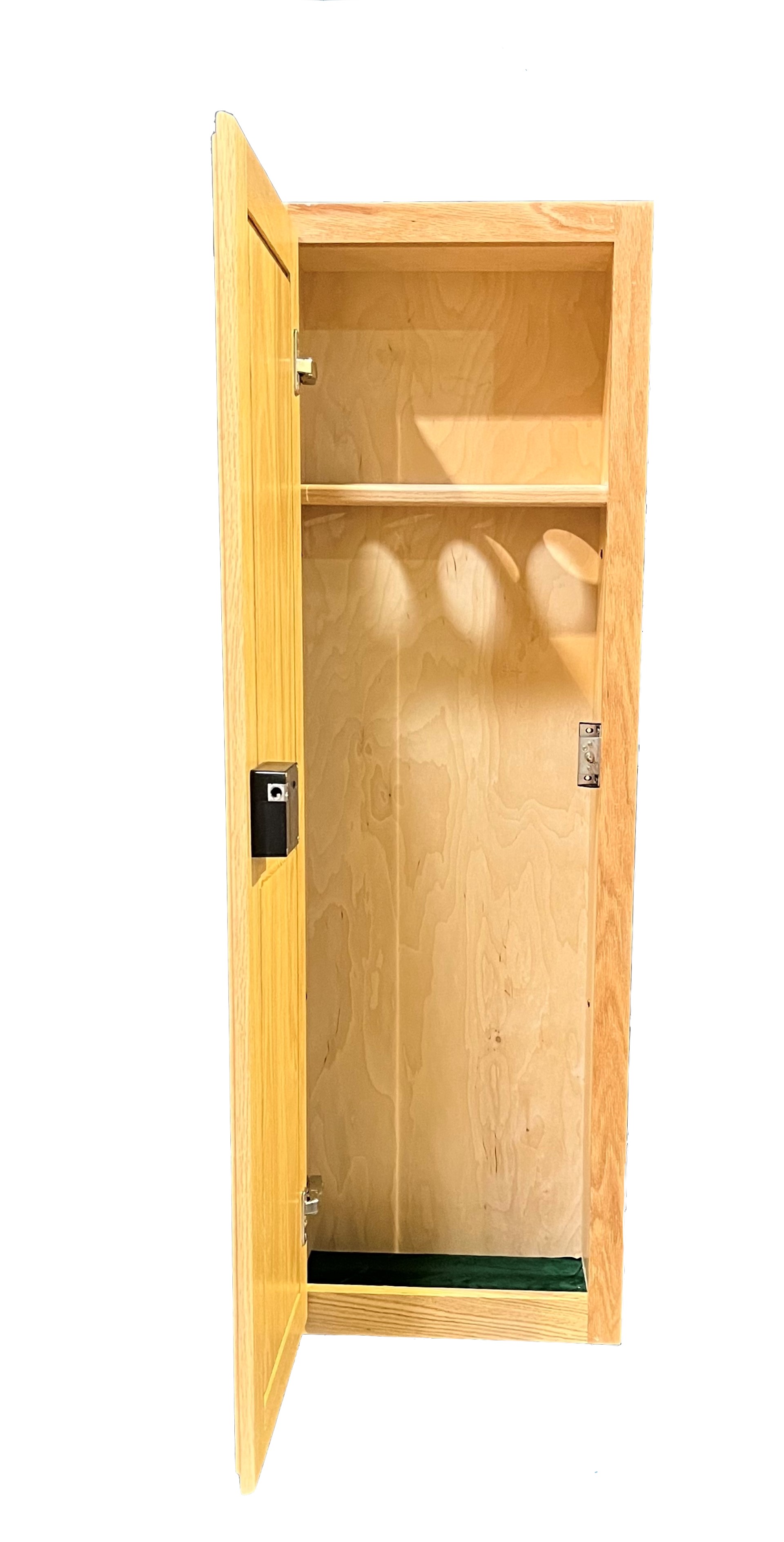 Hide-Away Recessed Oak Gun Safe with RFID Lock, 47"H x 16"W x 5"D