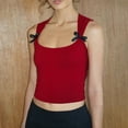 thumbnail image 5 of Ticikt Women's Quick-Dry Fitness Camisole with Supportive String Design for Running and Wear,Color:Red, 5 of 6