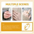 thumbnail image 3 of MasteelfCA Open Finger Ring Decor Ring Heart Hug Rings Couple Hug Rings Wedding Ring Jewelry, 3 of 8