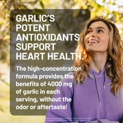 NatureWise Odorless Garlic Supplement 4000mg - Non-GMO - 180 Softgels[90-Day Supply]