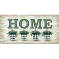 thumbnail image 2 of LaPoint, Annie 24x14 White Modern Wood Framed Museum Art Print Titled - Gingham Topiaries Home, 2 of 4