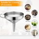 thumbnail image 3 of Juego de embudos de filtro de cocina con embudo de acero inoxidable de 3 uds, (pequeño, mediano y grande)-embudo de acero inoxidable con colador, 3 of 4