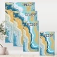 thumbnail image 4 of Designart ' Abstract Marble Composition In Blue and Yellow III ' Modern Canvas Wall Art Print, 4 of 4