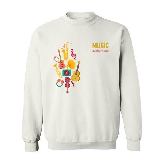 Music Background Sweatshirt Men -Image by Shutterstock, Male XX-Large