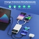 thumbnail image 4 of Cargador portátil Power Bank 40800 mAh con 3 cables de 25 W, color blanco, 4 of 7