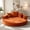 Orange, variant on AUU No-Assembly Compressed Corduroy Convertible Floor Sofa Bed – Multi-Functional Circular Adjustable Futon Lounge Couch for Apartment, Office, Bedroom, or Living Room