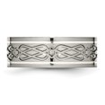 thumbnail image 3 of Titanium 925 Sterling Silver Inlay Celtic Knot 8mm Ring Wedding Designed Precious Metal Man Claddagh   For Dad Mens  For Him, 3 of 10