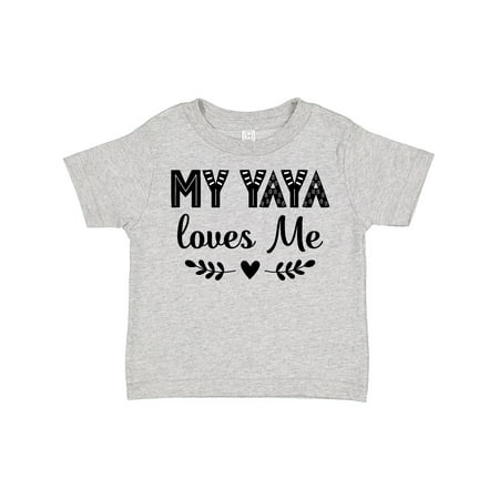 

Inktastic My Yaya Loves Me Grandchild Outfit Gift Toddler Toddler Girl T-Shirt
