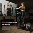 thumbnail image 3 of Sunny Health & Fitness Entraîneur Élliptique Intelligente Robuste, Équipement pour Cardio à Domicile avec Charge Maximale de 300LB, Résistance Réglable pour Entraînement Crosstraining Complet, Applica, 3 of 6