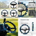 thumbnail image 5 of XYZCANDO Golf Print 4 Piece Golf Cart Seat Covers Golf Cart Steering Wheel Cover 2pcs Golf Cart Flags Golf Cart Blanket Anti Slip Golf Cart Steering Wheel Covers Suitable for All Seasons Blue, 5 of 7