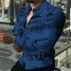 thumbnail image 1 of Camisas de moda para hombre estilo retro con estampado floral suaves cómodas rosas azules y verdes informales para exteriores para calle tallas grandes tallas europeas, 1 of 6