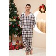 thumbnail image 2 of U2SKIIN Pajamas for Men Onesie, Zipper Matching Jumpsuit for Couples Ultra Soft Plaid Hooded Pjs Set,(Green White Plaid,2XL), 2 of 5