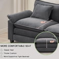 thumbnail image 6 of IPKIG Sectional Sofa Comfy Cloud Couch for Living Room with Pillows, Modern Chenille Sofa Sleeper Deep Couches with Ottoman (Grey, 3-Seat-Style2), 6 of 8