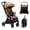 brown, variant on Compact Baby Stroller, One-Hand Fold Travel Stroller with Adjustable Recline & Canopy , Lightweight for Infants & Toddlers up to 48.5 lbs (Black)