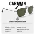 thumbnail image 4 of Ray-Ban RB3136 CARAVAN Square Shaped Non-Polarized Sunglasses for Men & Women - Includes Official RAYBAN Eyewear Kit - Ideal Formal & Casual Wear Sunglasses - G-15 Green Lens, 4 of 7