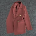 thumbnail image 2 of Enjoytime Women Blazer Lightweight Turndown Collar Long Sleeve Casual Outerwear Business Work Office Jacket Plus Size Womens Clothing Red L, 2 of 3