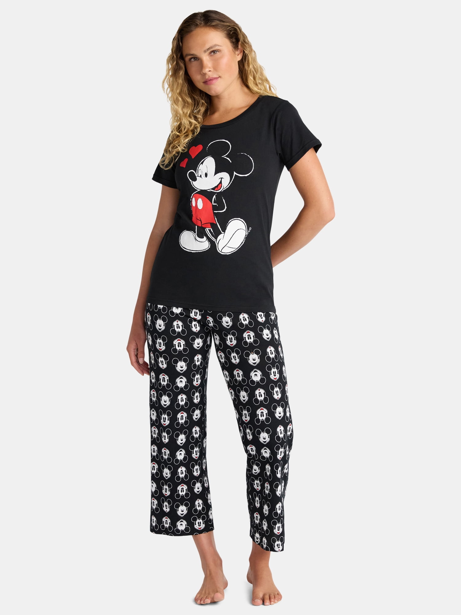 Mickey Hearts Crewneck Tee