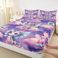 thumbnail image 3 of Homewish Kawaii Animal Dragon Twin Sheet Sets 3pcs for Kids Boys Girls,Cartoon Cute Twin Fitted Sheet Microfiber,Starry Sky Breathable Flat Sheet,Microfiber Bedroom Decor, 3 of 7