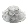 thumbnail image 2 of Yirtree Women Organza Kentucky Derby Fascinator Lady Cocktail Tea Party Church Wedding Bridal Flower Hat, 2 of 8
