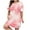 Pink, variant on Womens Nightgowns Plus Size Casual Sleep Dress Women's Plus Heart Print Short Sleeve Round Neck Medium Stretch Loose Nightdress Valentine's Day Nightdress