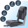 thumbnail image 4 of Luku Boat Seats Low Back, Fold-Down Fishing Boat Chair for Sightseeing Boat, Speedboat, Canoe, 2 Seats, 4 of 7