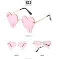 thumbnail image 2 of Gafas de sol con forma de corazón YONGSHENG unisex divertidas para fiesta sin Montura, 2 of 2