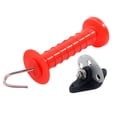 thumbnail image 2 of Manija aislante para puerta de cerca con resorte, accesorio resistente, manija para puerta de cerca eléctrica con resorte, para cría de animales, 2 of 8