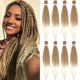 thumbnail image 1 of Cabello trenzado preestirado Ombre Cabello trenzado preestirado Befunny Dos tonos Rubio miel a blanco 8 paquetes 24 pulgadas Cabello de ganchillo sintético para trenzas de caja humana Cabello de ganch, 1 of 4
