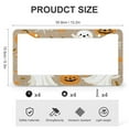 thumbnail image 3 of Spooky Pumpkin Fall Holiday License Plate Frame 2 Pcs Set Halloween Decorations for Farmhouse Customized Decor Car Tag 2 Holes Stainless Aluminum License Plate Frames, 3 of 6
