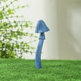 thumbnail image 2 of Decorative Blue Mushroom Figurine, Handcrafted Resin Ornament for Home and Office, Unique Nature-Inspired Decor Piece, 2 of 3