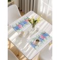 thumbnail image 5 of Blue Pink Hydrangea Placemats Set of 6, Eucalyptus Leaves Wooden Summer Botanical Placemats for Dining Table, Place Mats for Kitchen Tabletop, Waterproof Wipeable Dining Table Mats Set, 5 of 9