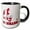 Black/White, variant on 3drose, the Flag of Denmark in the Outline Map of the Country and Name, Denmark., 11oz Mug