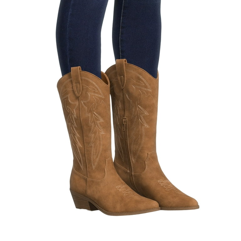 No Boundaries Women s Tall Western Boot Size 6 Brown