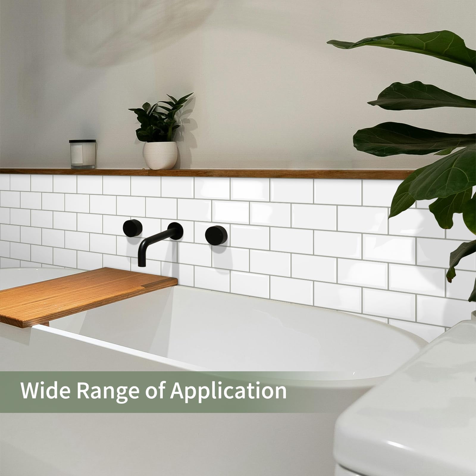 10-sheet Thick Peel And Stick Kitchen Backsplash Tiles 3d Subway Waterproof Self-adhesive Wall Tile On For Bathroom(white 12.6"*10.6")